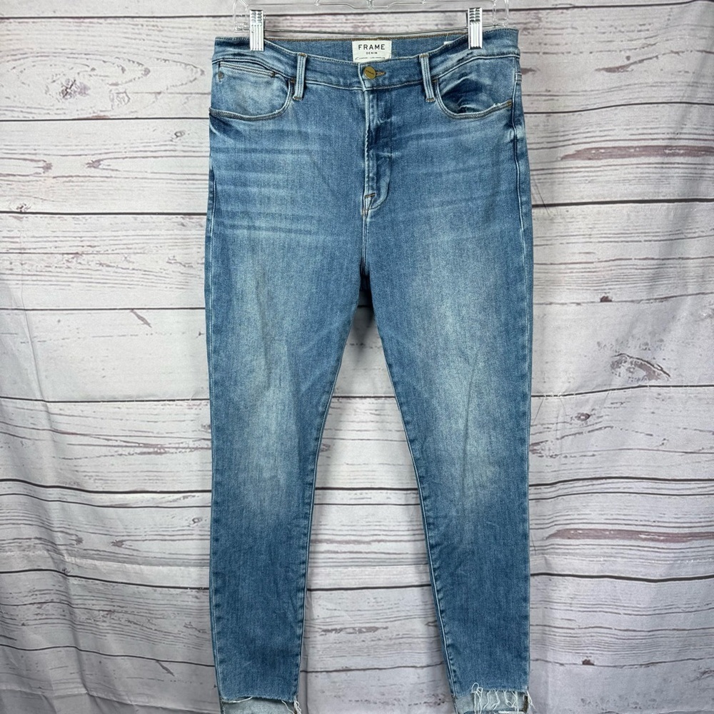 Frame Blue Denim Jeans Le High Skinny Size 32